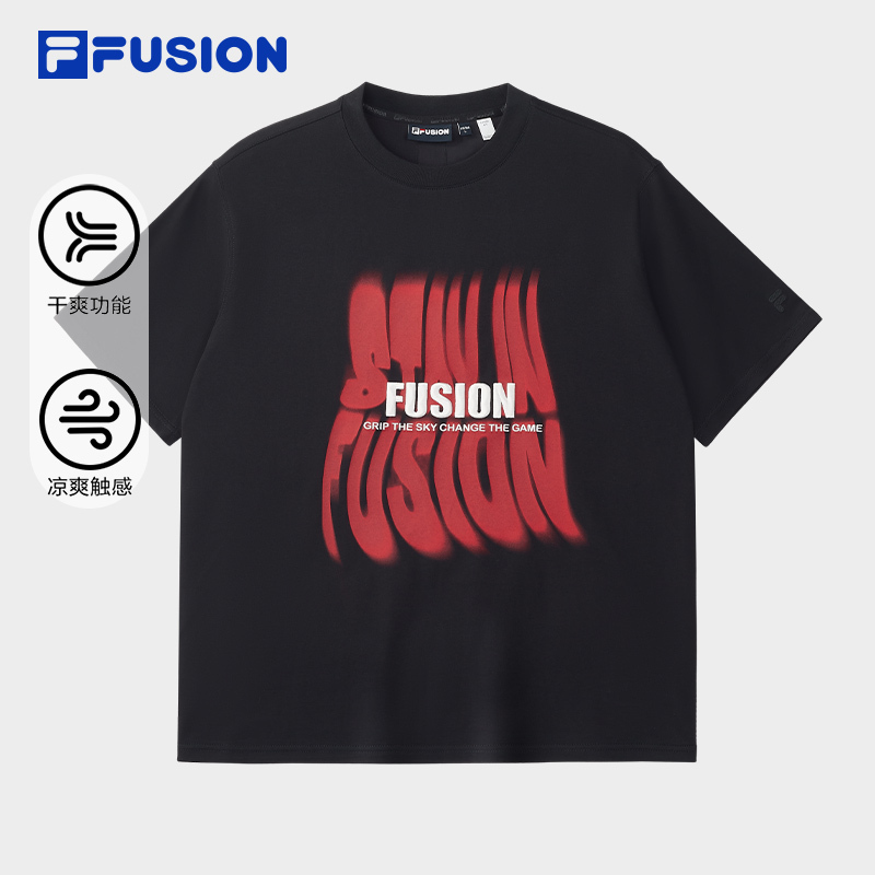 FILA FUSION  WORKWEAR METRO PORTAL Men Short Sleeve T-shirt (Black / White)