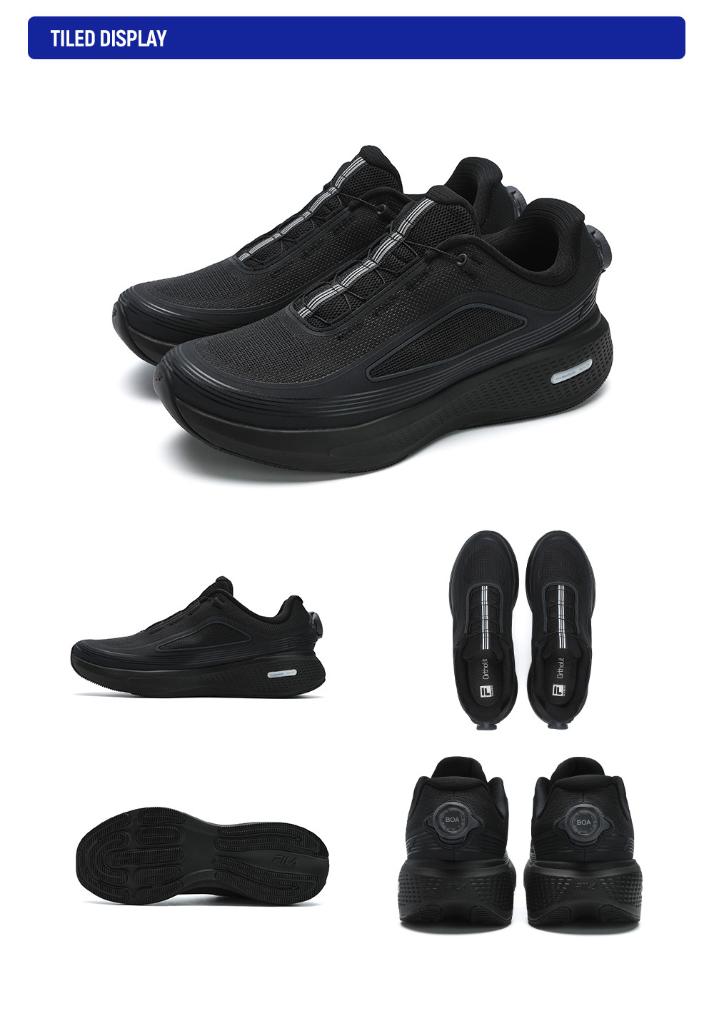 FILA CORE ATHLETICS BOA NUVOLE 3 RUN Men Sneakers (Black / White)