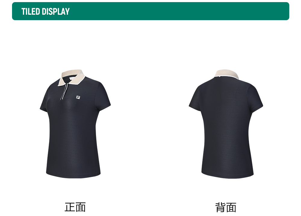 FILA CORE ATHLETICS GOLF SLOPS TO FIELD Women Polo T-shirt (Navy)