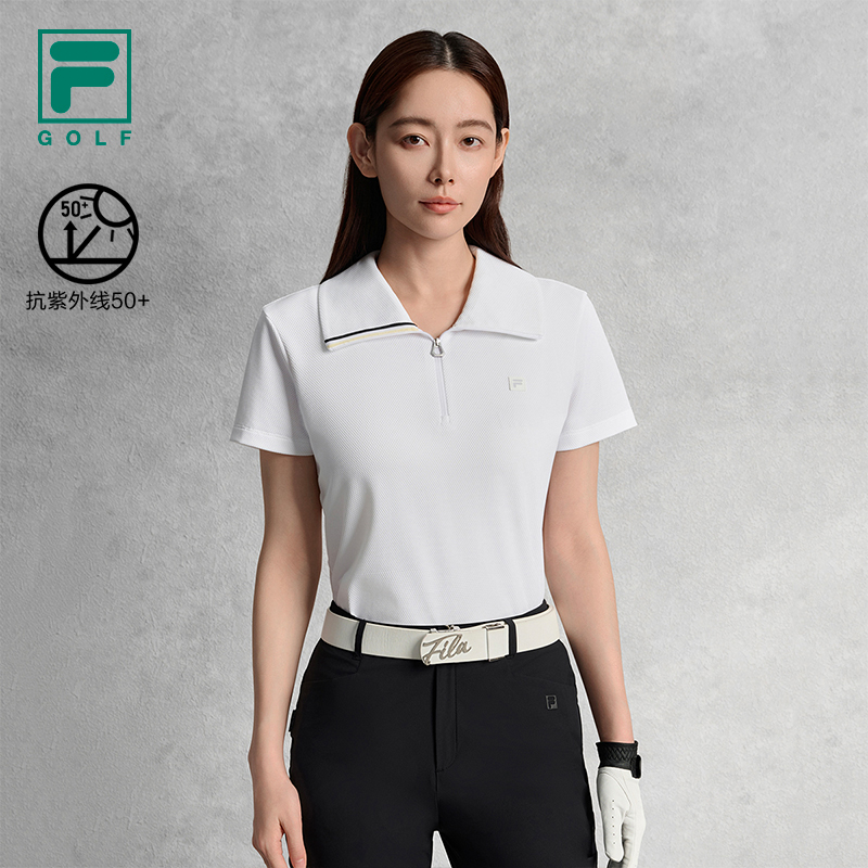 FILA CORE ATHLETICS GOLF ELITE GOLF CLUB Women Short Sleeve Polo (White)