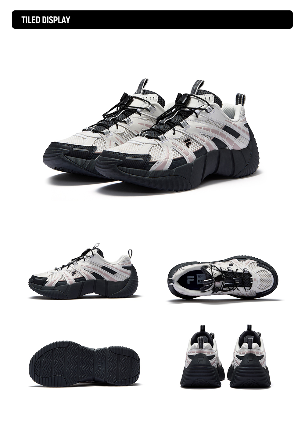 t*y様 ロングフェレット　白、グレー2体 FILA FUSION FUSION BONE II Women Sneakers (Black / White