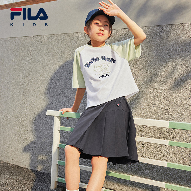 (130 - 165cm) FILA KIDS x OSAMU GOODS Girl's Skirt in Navy