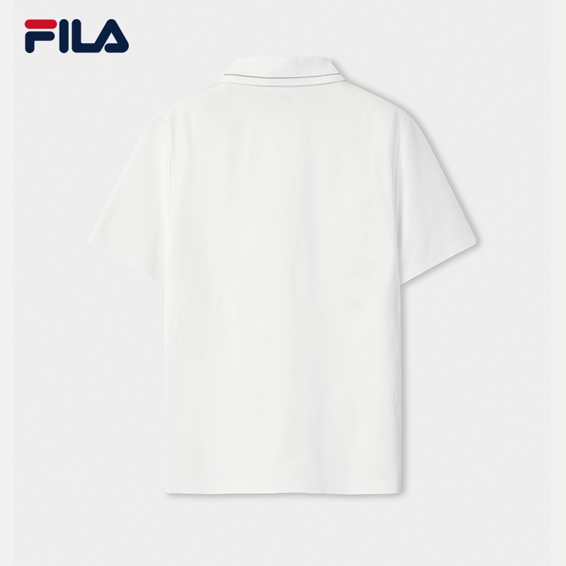 FILA CORE LIFESTYLE WHITE Men Short Sleeve Polo