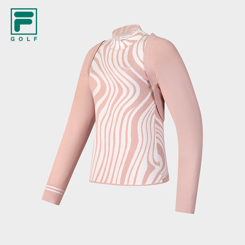 FILA CORE ATHLETICS GOLF MODERN FUSHION Women 2-piece Long Sleeve Top (Pink)