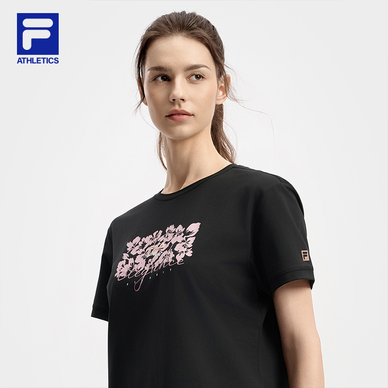 FILA CORE ATHLETICS FILA-FIT WOMEN Women Short Sleeve T-shirt (Black / White)