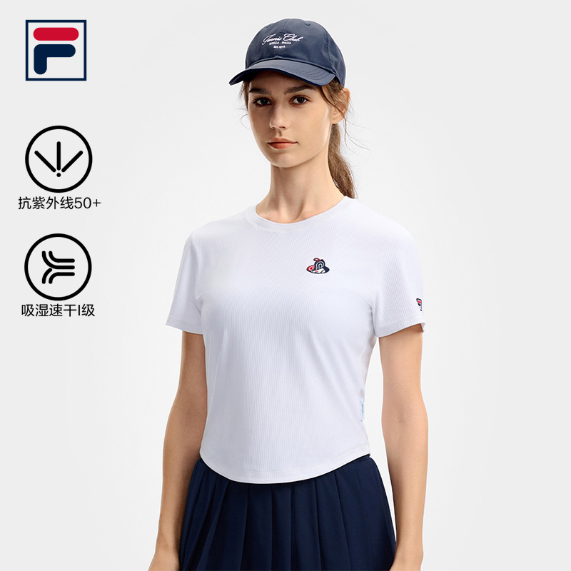 FILA ATHLETICS Women Knitted Short Sleeve Top