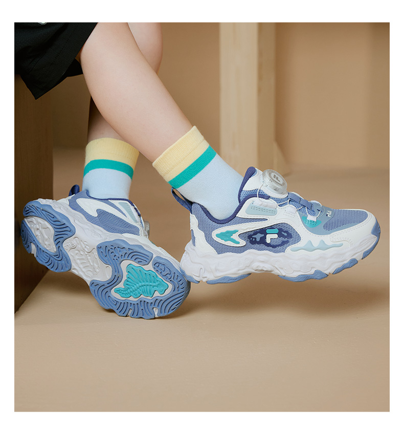 (EU 26 - 32) FILA KIDS HERITAGE FOSSIL Boys/Girl's Retro Running Shoes Sneakers