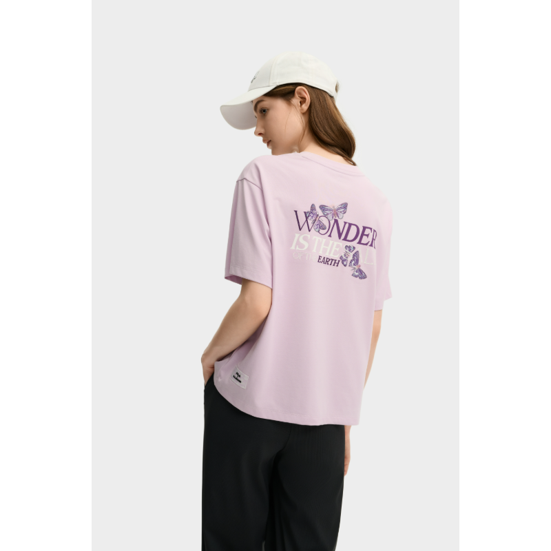FILA CORE LIFESTYLE HERITAGE FILA X M.C.ESCHER Women Short Sleeve T-shirt (Pink / White)