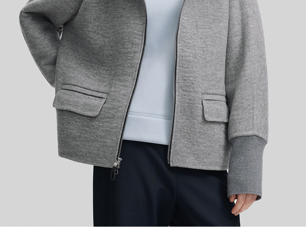 CORE LIFESTYLE EMERALD GEOMETRIC SNOW Women Woolen Sweater (Grey)