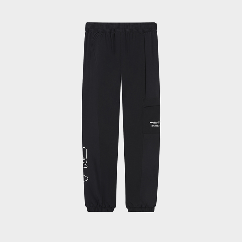 FILA CORE Women's MAGIC STICK WHITE LINE ORIGINALE Woven Pants in Black