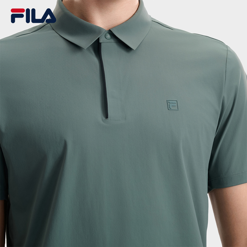 FILA Men Knitted Short Sleeve Polo Shirt