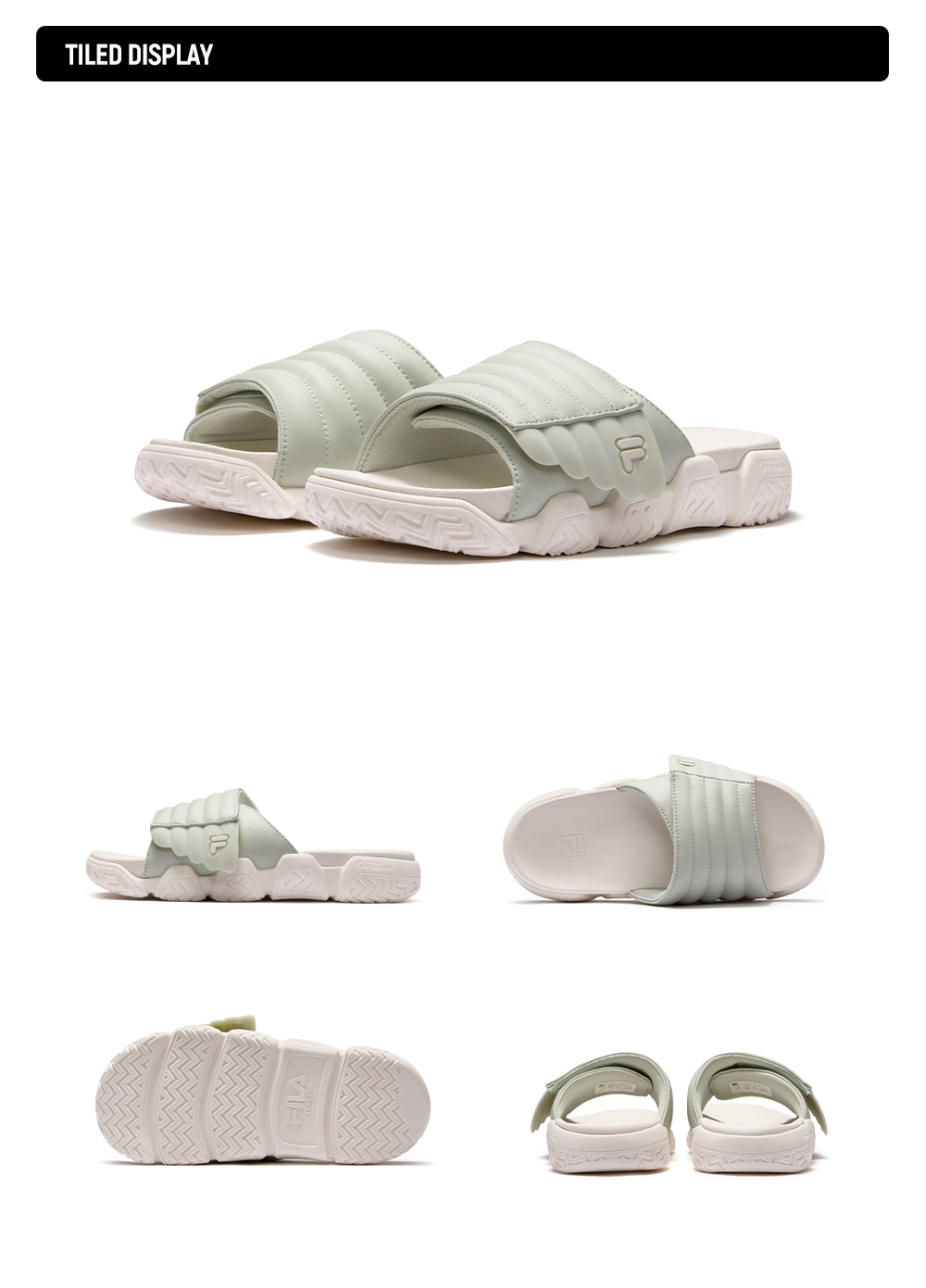 FILA FUSION BARRICADE Women Slippers (White / Icy Blue / Pink)