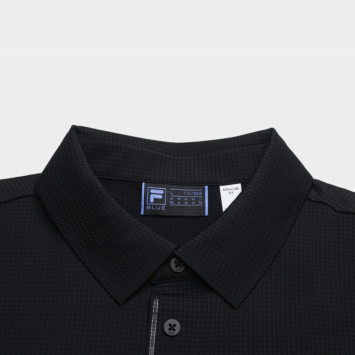 FILA MEN'S BLUE Knitted Short Sleeve Polo Shirt