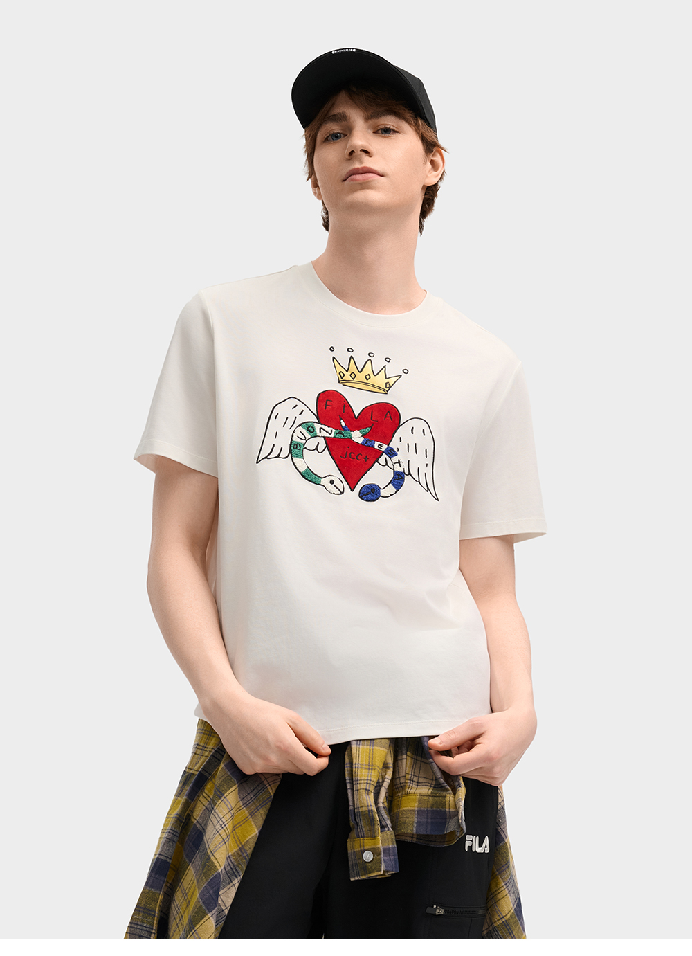FILA CORE LIFESTYLE ORIGINALE FILA SOPHEY Men Short Sleeves T-Shirt (White)