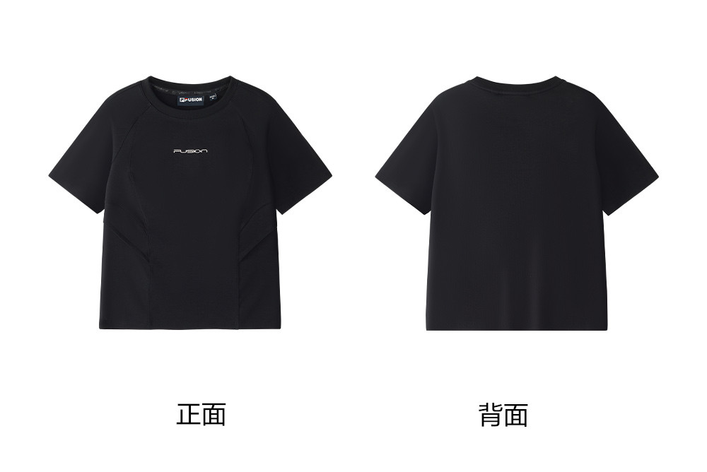 FILA FUSION INLINE FUSION X URBAN TECH CITY CANOPY TREK Women Short Sleeves T-Shirt (Black / Ash / Yellow)