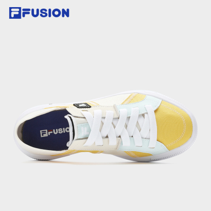 FILA FUSION POP III SE FUSION SKATEBOARDING Women's Lifestyle Sneakers (Black / White / Yellow Shoes)