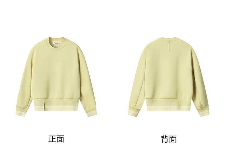 FILA CORE LIFESTYLE Women Sweatshirt (Grey/Yellow)