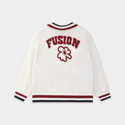 FUSION INLINE CULTURE 2 CAMPUS RHAPSODY Women Cardigan (White)
