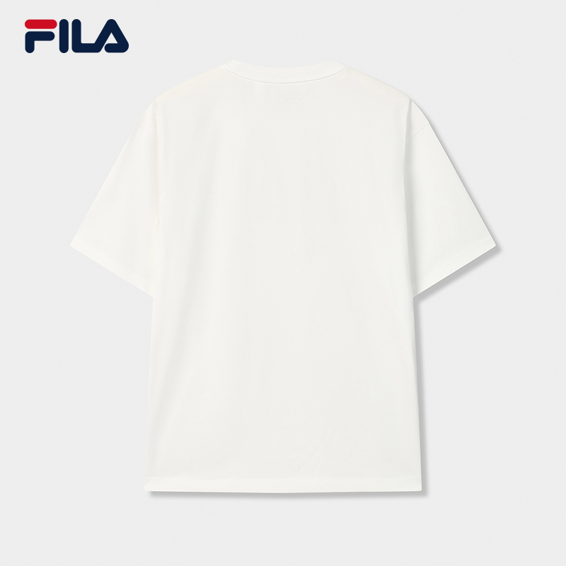 FILA CORE Men ORIGINALE Knitted Short Sleeve Top WHITE