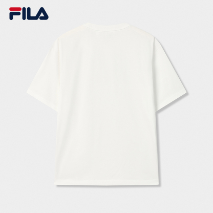 FILA CORE Men ORIGINALE Knitted Short Sleeve Top WHITE