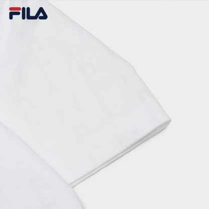 FILA CORE WHITE LINE EMERALD Women Short Sleeve Polo in White