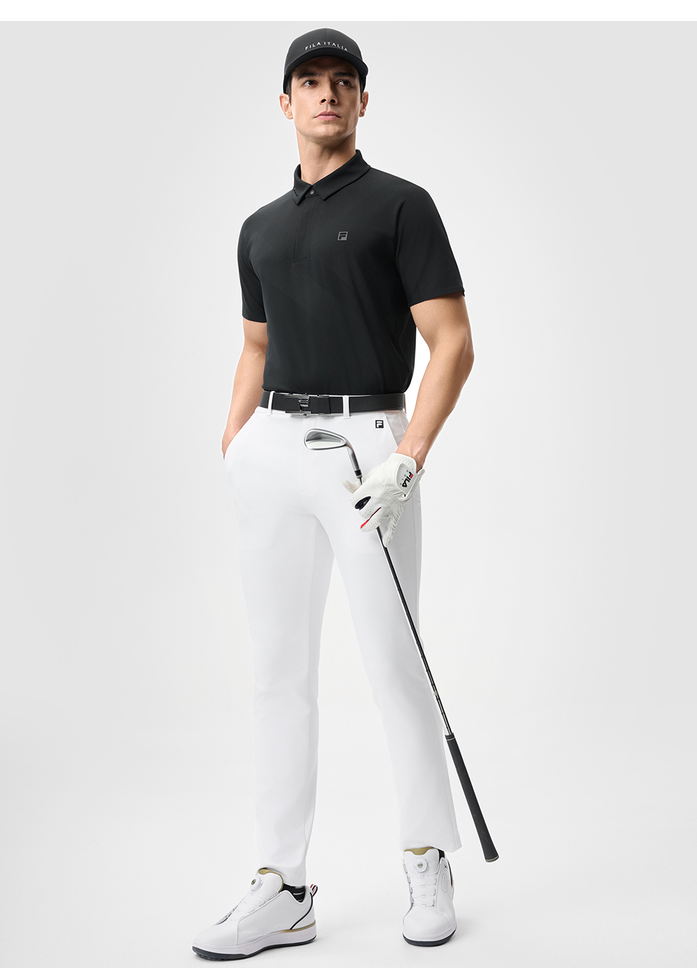 FILA CORE ATHLETICS GOLF MODERN FUSHION Men Polo T-shirt (Black / Green)
