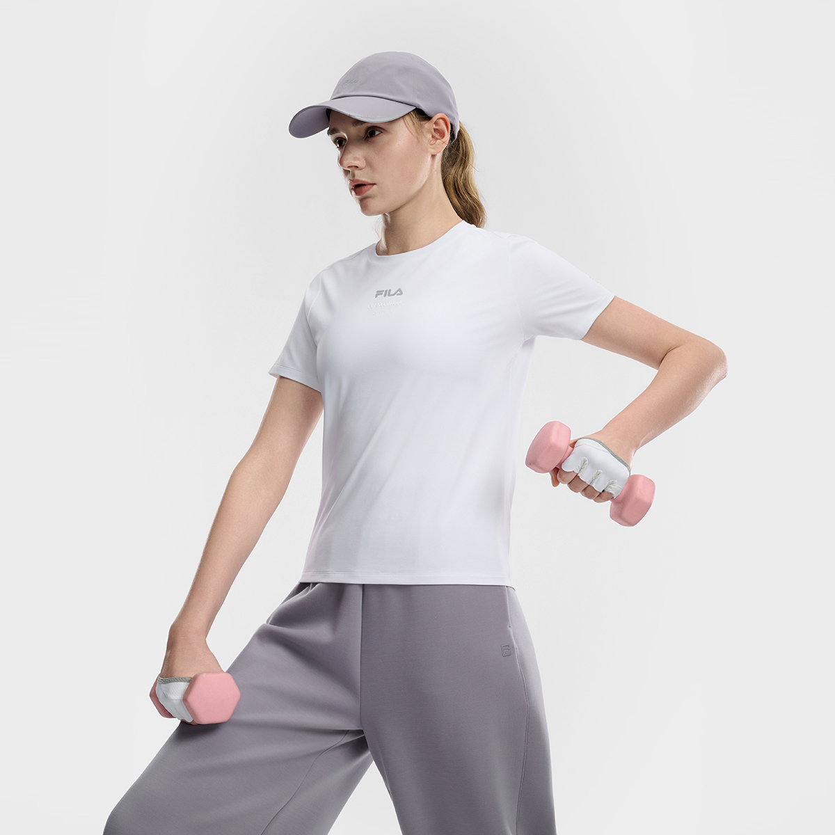 FILA WOMEN'S FITNESS Knitted Short Sleeve Top
