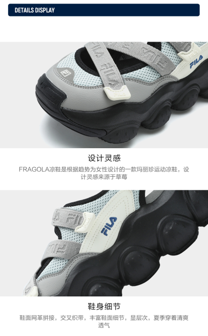 [RESTOCK] FILA CORE FRAGOLA FASHION MODERNO Women Sandal Shoes Beach Outdoor (Black/White-Blue/ Cream-Brown)