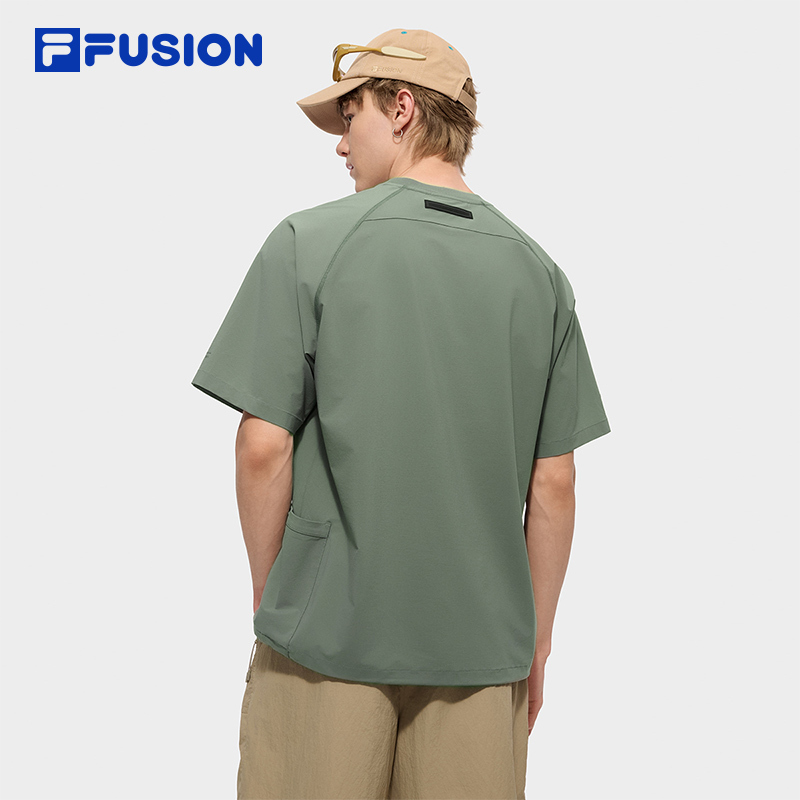 FILA FUSION  FUSION LIFE FUSIONEER DOWNTOWN DRIFT Men Short Sleeve T-shirt (Blue / Green)