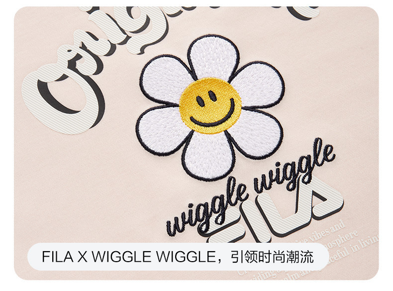 (105-165cm) FILA KIDS x Wiggle Wiggle Summer Short Sleeve T-shirt for girls in Candy Light Pink