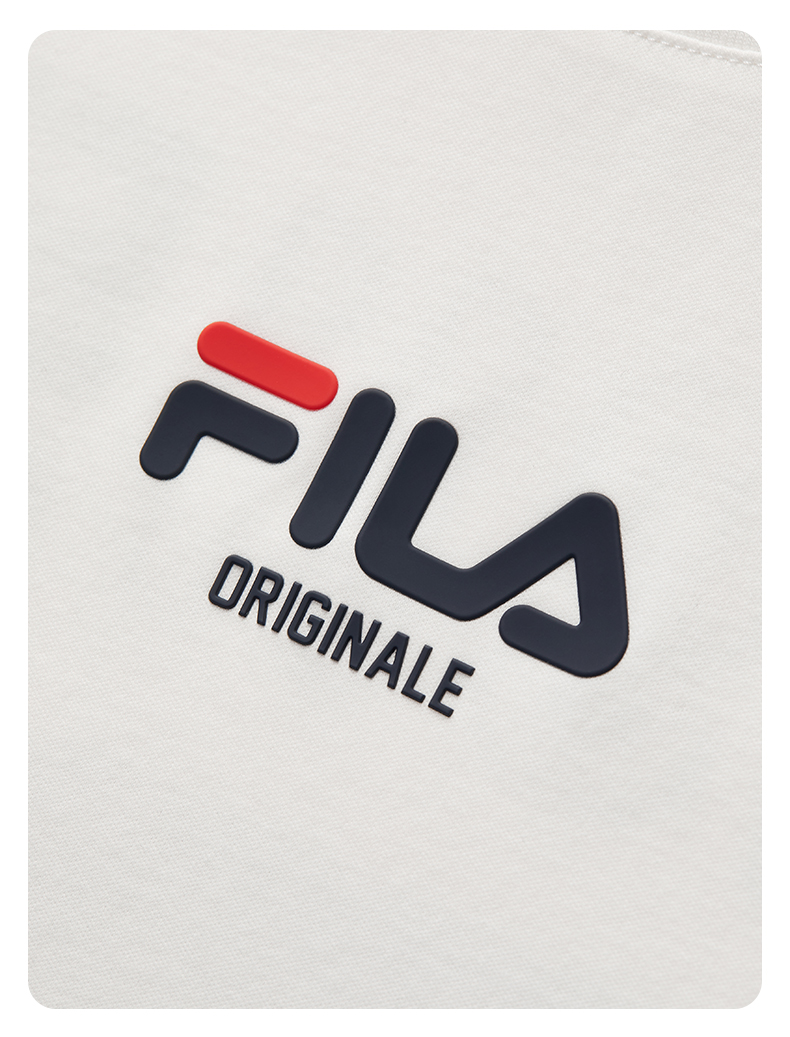 (130 - 170cm) FILA KIDS ORIGINALE Boy's Short Sleeve T-Shirt in White