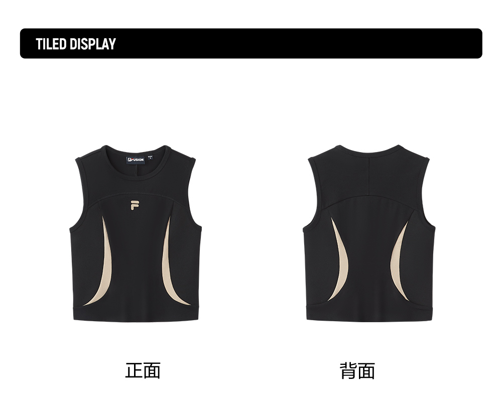 FILA FUSION INLINE URBAN TECH CITY PADDLERS - KAYAK FISHING Women Knitted Sleeveless Top (Black)