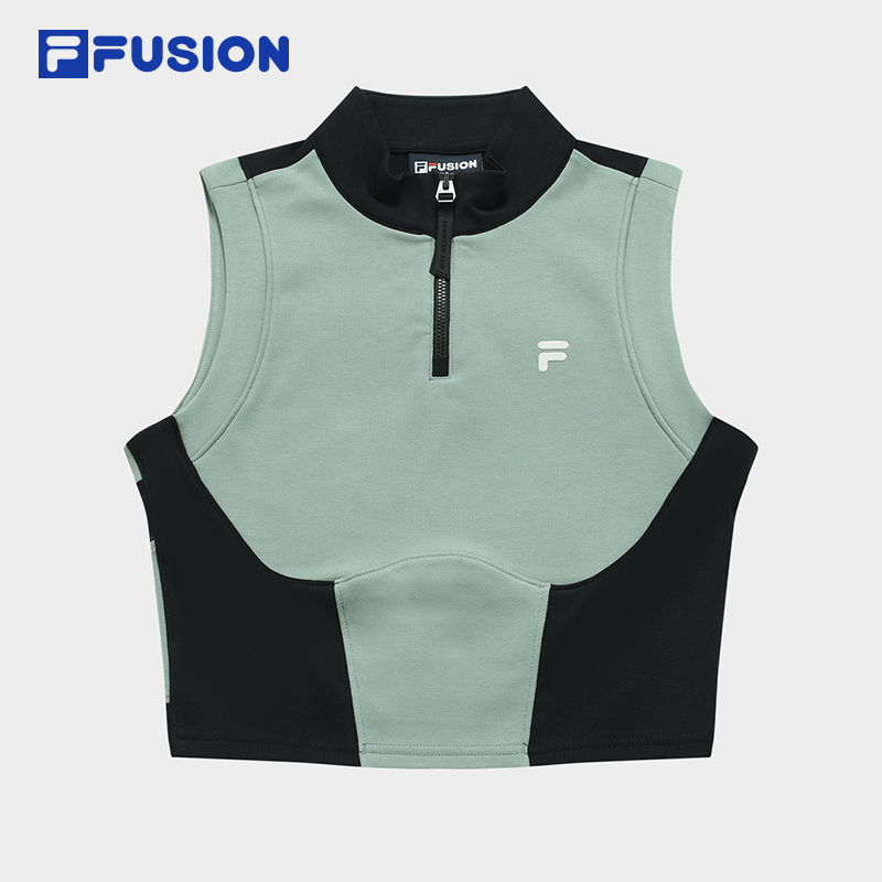 FILA FUSION INLINE URBAN TECH Women Cotton Vest in Green