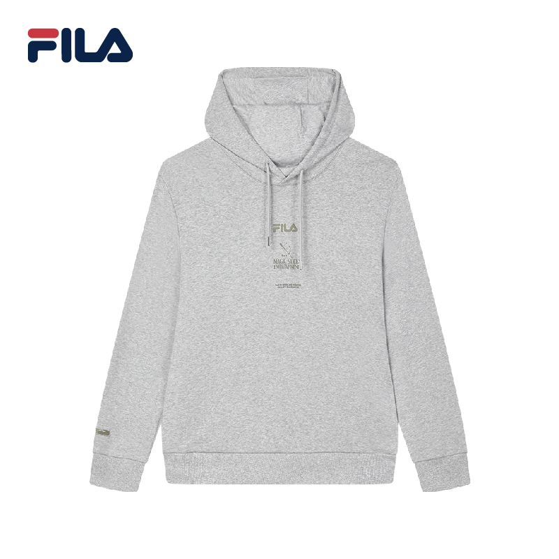 FILA CORE Men's MAGIC STICK WHITE LINE ORIGINALE Hoodie in Gray
