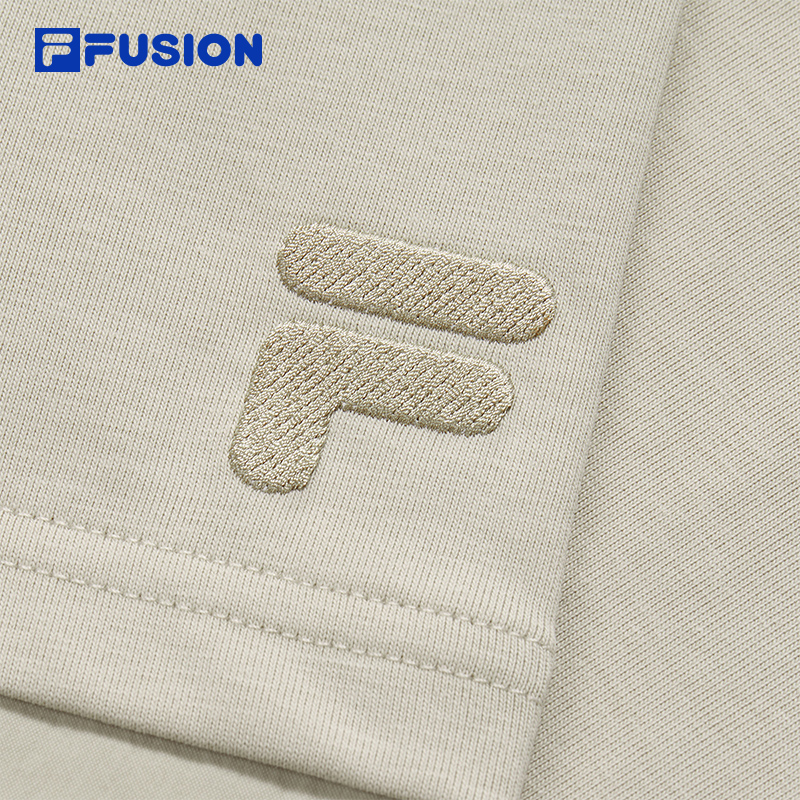 FILA FUSION INLINE FUSION X WORKWEAR WAVE BEAT Men Short Sleeves T-Shirt (Beige / White)