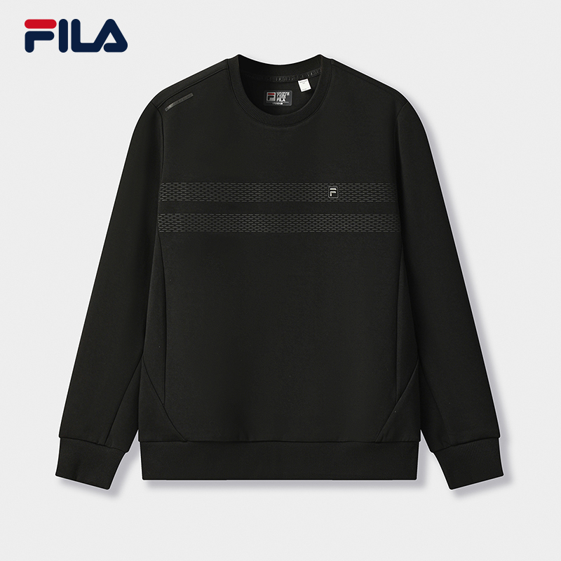 FILA CORE LIFESTYLE WHITE Men Sweatshirt (Black/White)