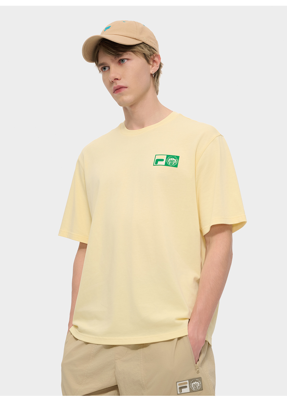 FILA FUSION  FUSION X MR DOODLE Unisex Short Sleeve T-shirt (Pink / Purple / White / Yellow)