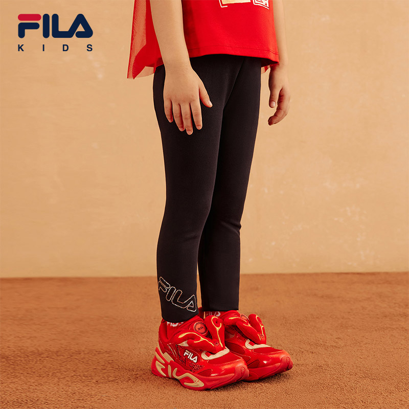 FILA KIDS ORIGINALE Girl's Knit Leggings in Navy