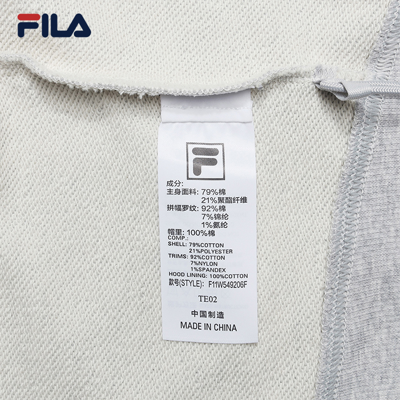 FILA CORE LIFESTYLE FILA ORIGINALE Women Hoodie (Black/Grey)