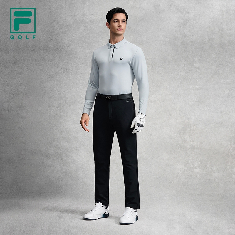 FILA CORE GOLF Men LYCRA Uv resistant  Knit Pants in Black