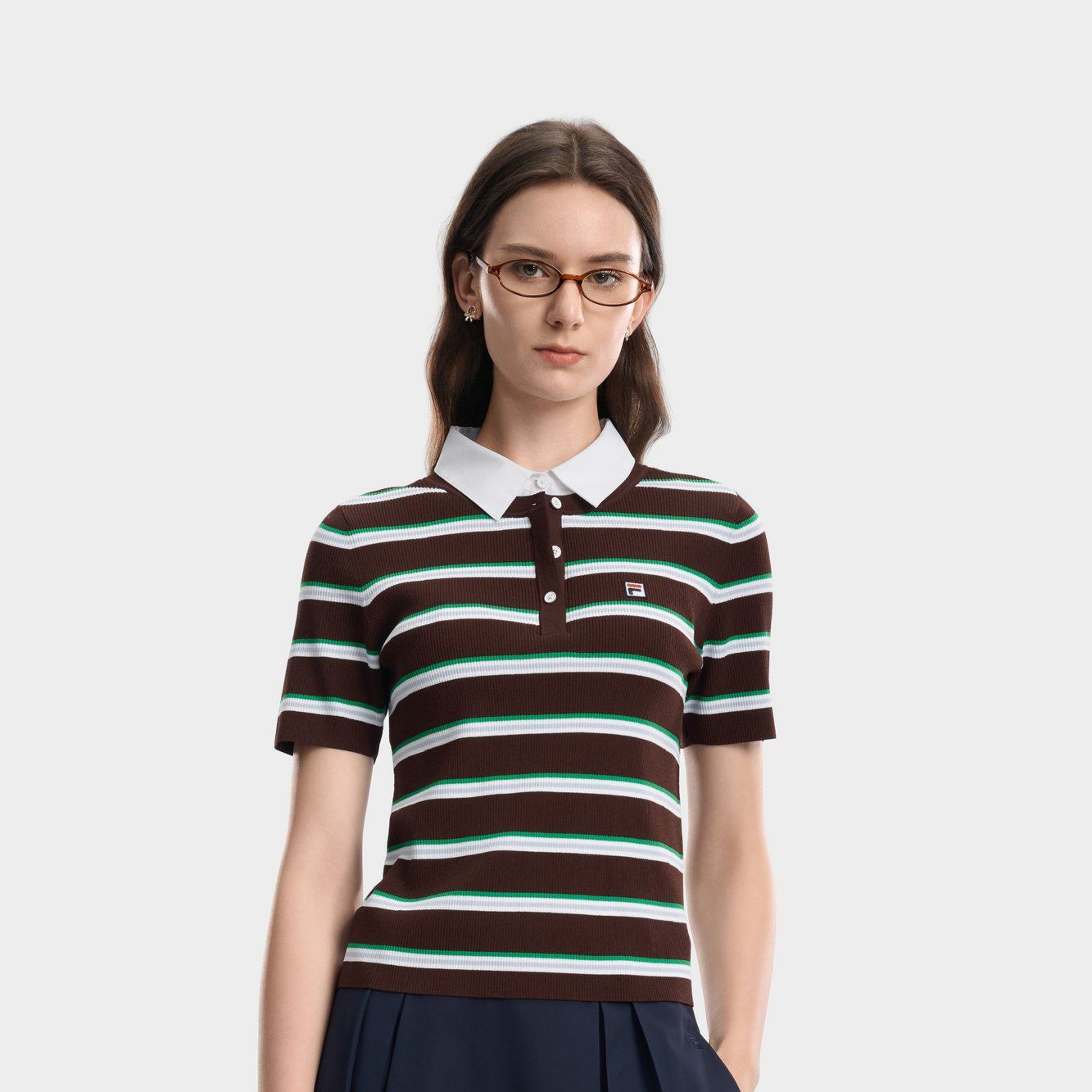 FILA CORE Women HERITAGE Knitted Top BROWN