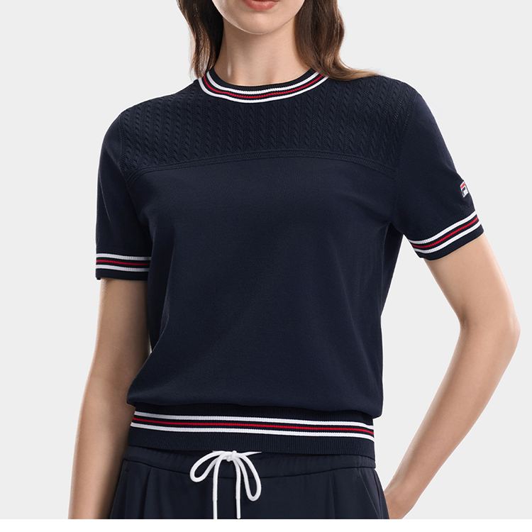 FILA CORE Women HERITAGE Knitted Top DARK BLUE