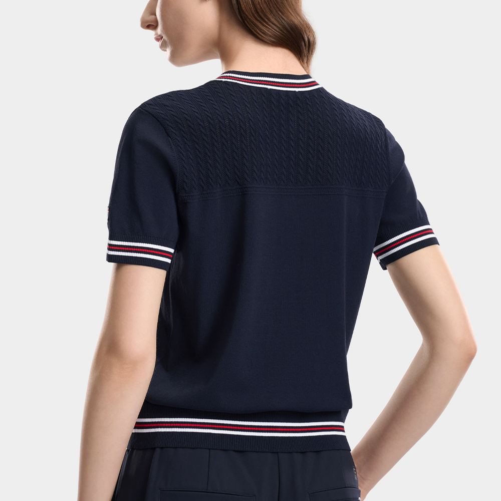 FILA CORE Women HERITAGE Knitted Top DARK BLUE