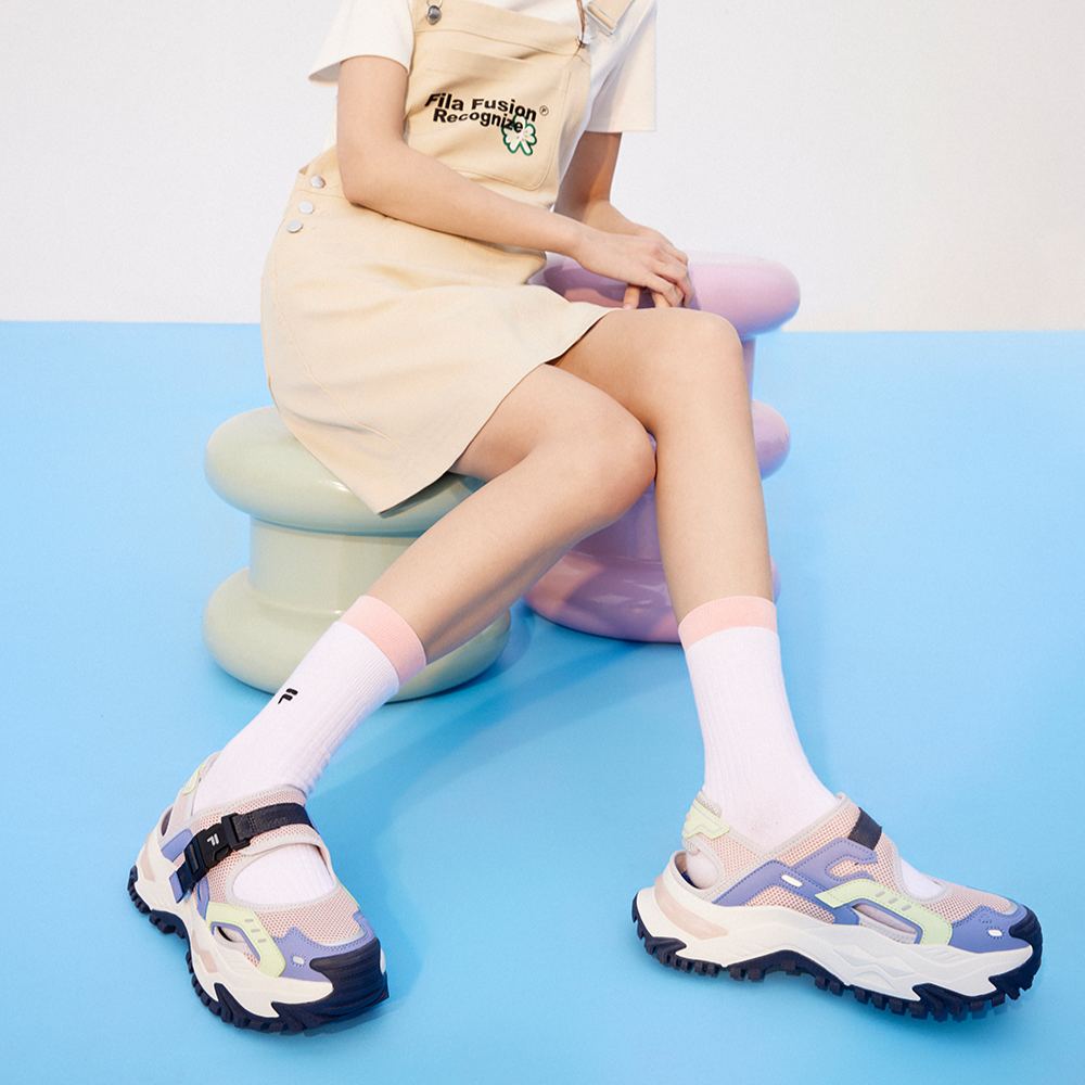 [NEW] FILA FUSION BIANCO SANDALS Women Sandal (Silve/Yellow-Green)