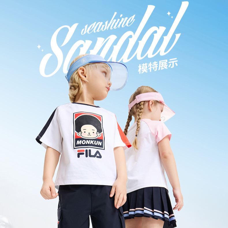 (EU28 - 32) FILA KIDS SEASHINE Boy's/Girl's Sandals