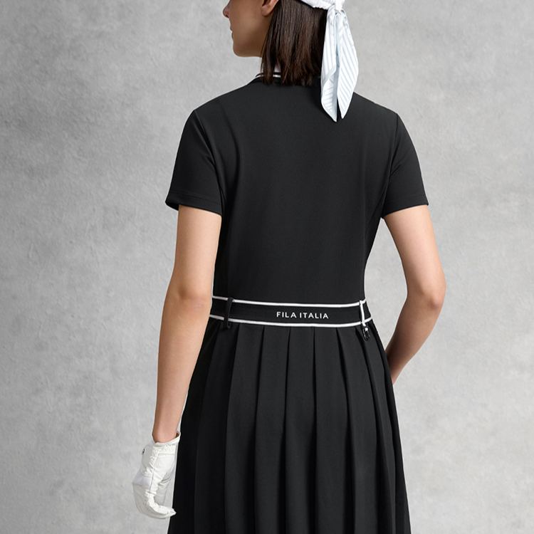 FILA CORE Women GOLF Dress with Built-in Shorts BLACK