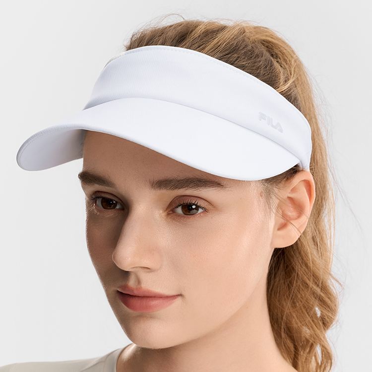 FILA CORE Women FITNESS Visor Hat WHITE