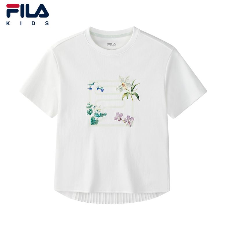 FILA KIDS WHITE LINE Girl's Short Sleeve T-Shirt