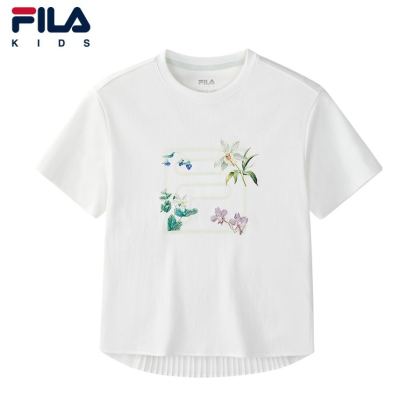 FILA KIDS WHITE LINE Girl's Short Sleeve T-Shirt