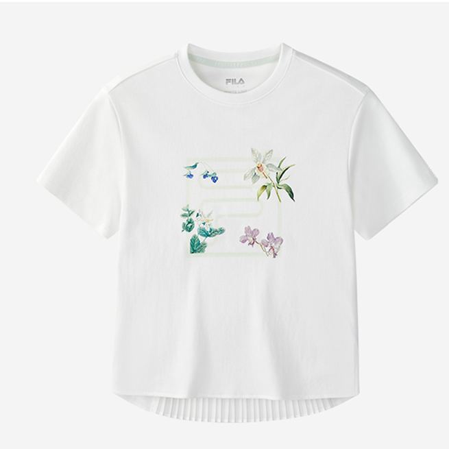 FILA KIDS WHITE LINE Girl's Short Sleeve T-Shirt